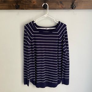 Pink Clover Navy and White Striped Sweater (NWT)